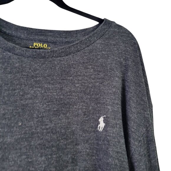 Polo Ralph Lauren Men's Long Sleeve Heather Gray 100% Cotton Shirt Size 2XLT - Picture 3 of 12